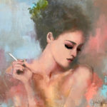 Nightcap, Julia Wallace, 16x16, oil on canvas $700