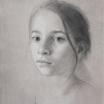 Dina pastel and charcoal on paper 14.75 x 11.5 NFS