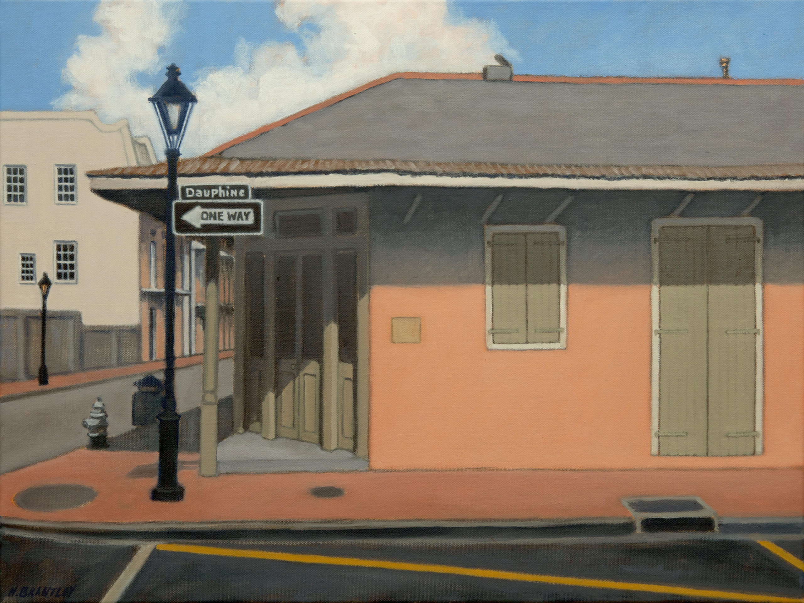 Dauphine St, New Orleans, Neal Brantely, oil on canvas, 18x24, SOLD