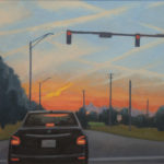 Westbound on South Street, Neal Brantely, oil on canvas, 22x28, $850