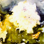 Corona Creations Hydrangea Fantasy I, Nancy Mims Hartsfield, 6x6 alcohol ink on canvas, $275
