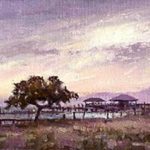 Mobile Bay Twilight, oil on panel, 8x12, $375 unframed