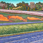McQueen-Smith Cotton, November Afternoon, George Taylor, oil on canvas, 12x24, framed, $553